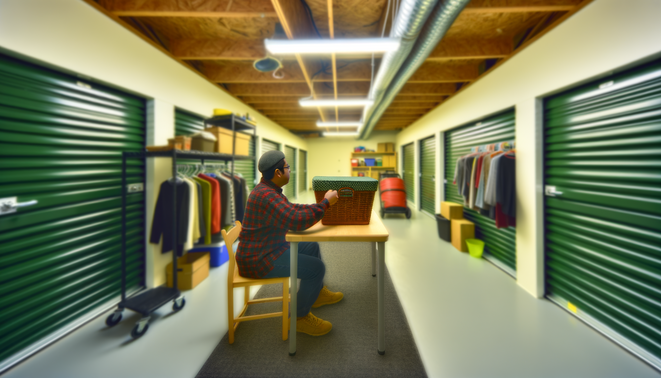alt_text: Cover image for "A Beginner's Guide to Using Self-Storage," showcasing engaging storage activities.